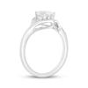 Thumbnail Image 2 of Oval-Cut White Lab-Created Sapphire Ring Sterling Silver