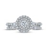 Thumbnail Image 3 of Adore Round-Cut Diamond Double Halo Bridal Set 7/8 ct tw 10K White Gold