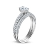 Thumbnail Image 2 of Adore Oval-Cut Diamond Pavé Shank Bridal Set 1-1/3 ct tw 14K White Gold