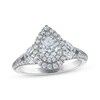 Thumbnail Image 1 of Adore Pear-Shaped Diamond Double Halo Engagement Ring 7/8 ct tw 14K White Gold