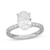 Thumbnail Image 1 of Neil Lane Artistry Oval-Cut Lab-Grown Diamond Hidden Halo Engagement Ring 3-5/8 ct tw 14K White Gold