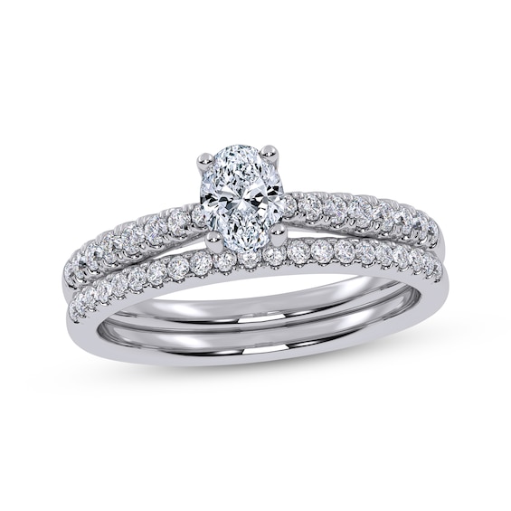 Adore Oval-Cut Diamond Bridal Set 1/2 ct tw 14K White Gold