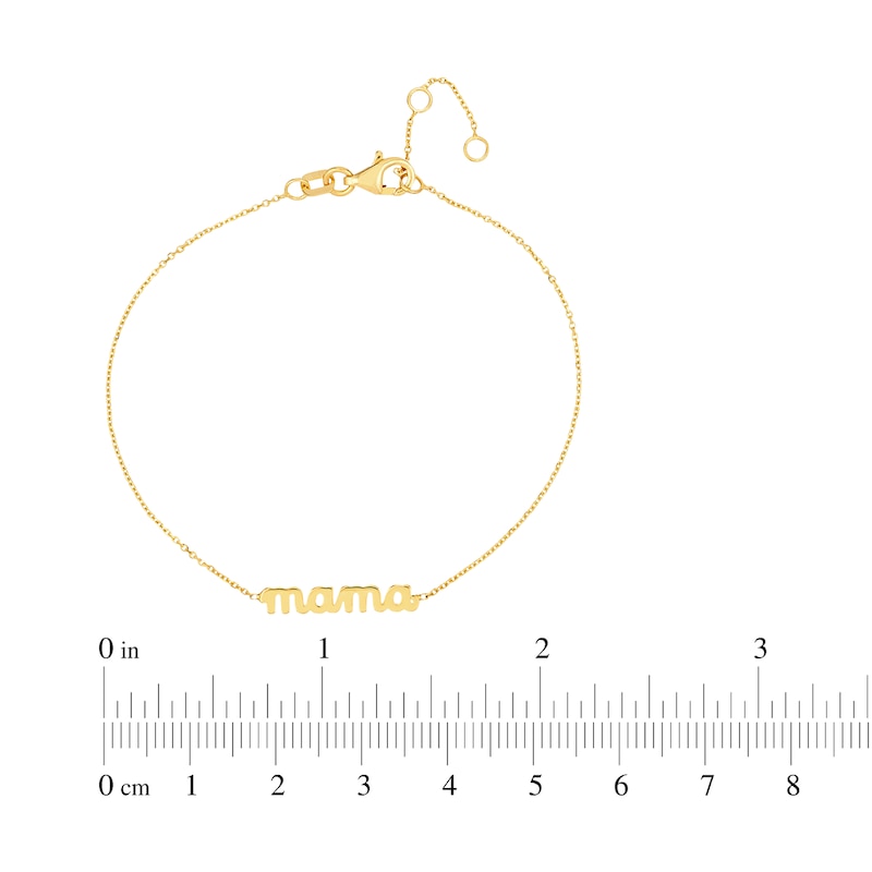 Main Image 5 of "Mama" Bracelet 14K Yellow Gold 7.25"