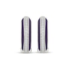 Thumbnail Image 2 of Diamond & Purple Enamel Hoop Earrings 1/6 ct tw Sterling Silver