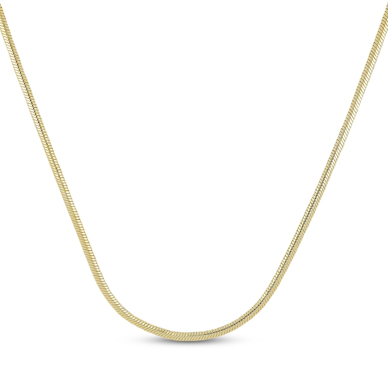 Main Image 1 of 3.2mm Snake Chain Necklace Hollow 10K Yellow Gold 20"