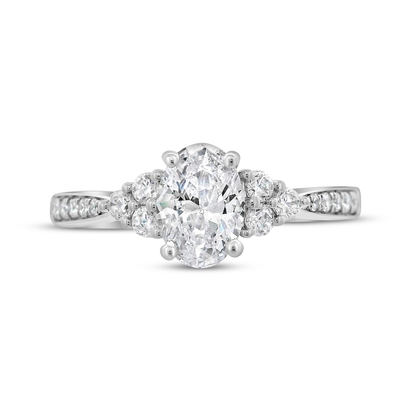 Main Image 3 of Adore Lab-Grown Diamonds Oval-Cut Engagement Ring 1 ct tw 14K White Gold