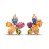 Thumbnail Image 1 of Le Vian Multi-Gemstone & Diamond Accent Flower Stud Earrings 14K Strawberry Gold