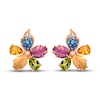 Thumbnail Image 2 of Le Vian Multi-Gemstone & Diamond Accent Flower Stud Earrings 14K Strawberry Gold