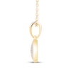 Thumbnail Image 2 of Multi-Diamond Circle Necklace 1/8 ct tw 10K Yellow Gold 18"