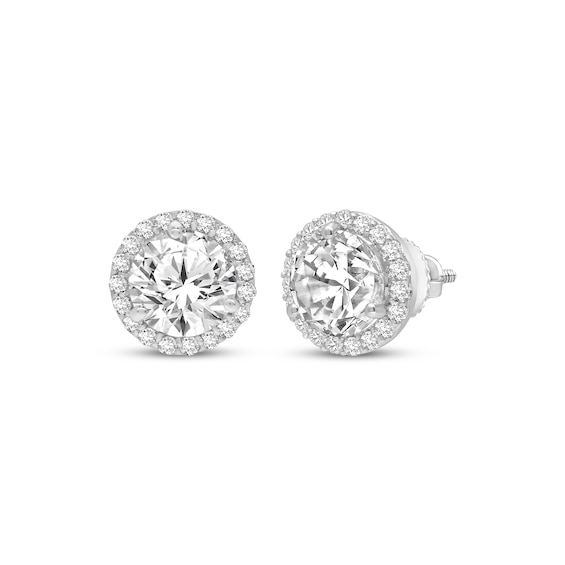 KAY Lab-Grown Diamonds Halo Stud Earrings 3-1/2 ct tw 14K White Gold (F/SI2)
