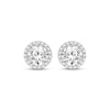 Thumbnail Image 2 of KAY Lab-Grown Diamonds Halo Stud Earrings 3-1/2 ct tw 14K White Gold (F/SI2)
