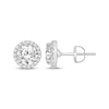 Thumbnail Image 3 of KAY Lab-Grown Diamonds Halo Stud Earrings 3-1/2 ct tw 14K White Gold (F/SI2)