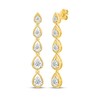 Thumbnail Image 1 of KAY Lab-Grown Diamonds Teardrop Dangle Earrings 1/2 ct tw 24K Yellow Gold Vermeil Sterling Silver