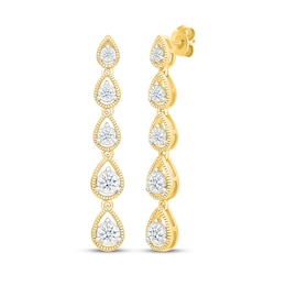 KAY Lab-Grown Diamonds Teardrop Dangle Earrings 1/2 ct tw 24K Yellow Gold Vermeil Sterling Silver