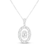 Thumbnail Image 1 of Unstoppable Love Oval-Cut Lab-Grown Diamond Necklace 2-1/2 ct tw 10K White Gold 18"