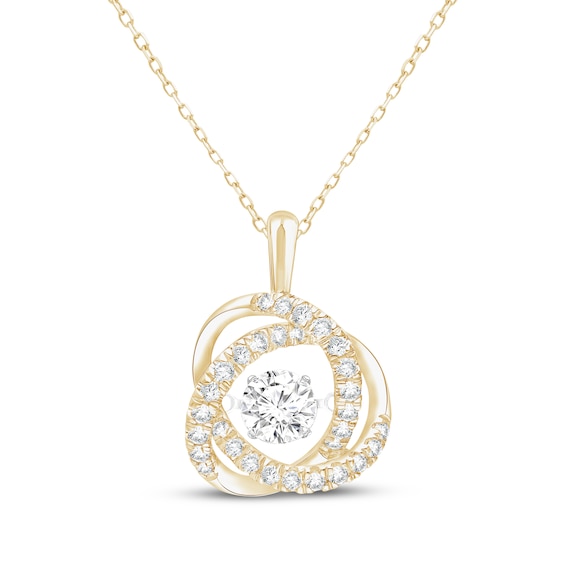 Unstoppable Love Lab-Grown Diamond Knot Necklace 2 ct tw 10K Gold 18