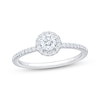 Thumbnail Image 1 of Round-Cut Diamond Halo Engagement Ring 1/2 ct tw 10K White Gold