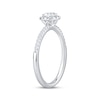 Thumbnail Image 2 of Round-Cut Diamond Halo Engagement Ring 1/2 ct tw 10K White Gold