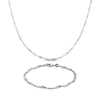 Thumbnail Image 1 of 3mm Singapore Chain Necklace & Bracelet Set Sterling Silver