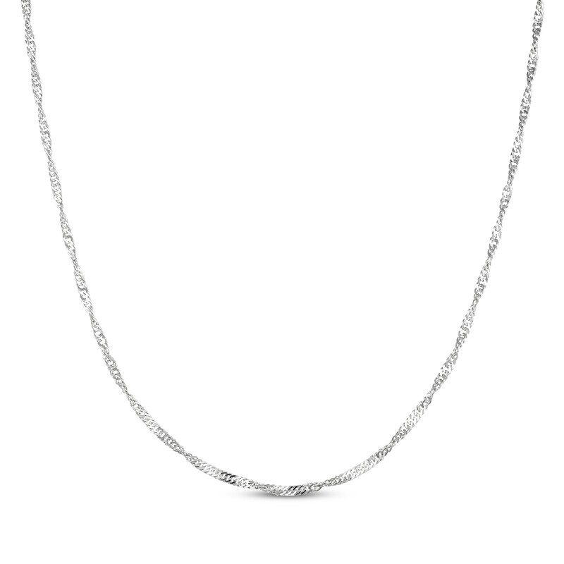 Main Image 2 of 3mm Singapore Chain Necklace & Bracelet Set Sterling Silver