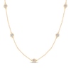 Thumbnail Image 1 of Bezel-Set Diamond Station Necklace 1/3 ct tw 14K Yellow Gold 18"