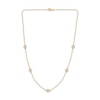 Thumbnail Image 2 of Bezel-Set Diamond Station Necklace 1/3 ct tw 14K Yellow Gold 18"