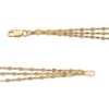 Thumbnail Image 3 of Multi-Strand Mirror Chain Bracelet Solid 14K Yellow Gold 7.25"