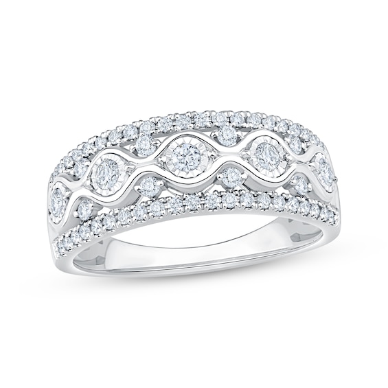 Adore Diamond Anniversary Ring 1/2 ct tw 10K White Gold