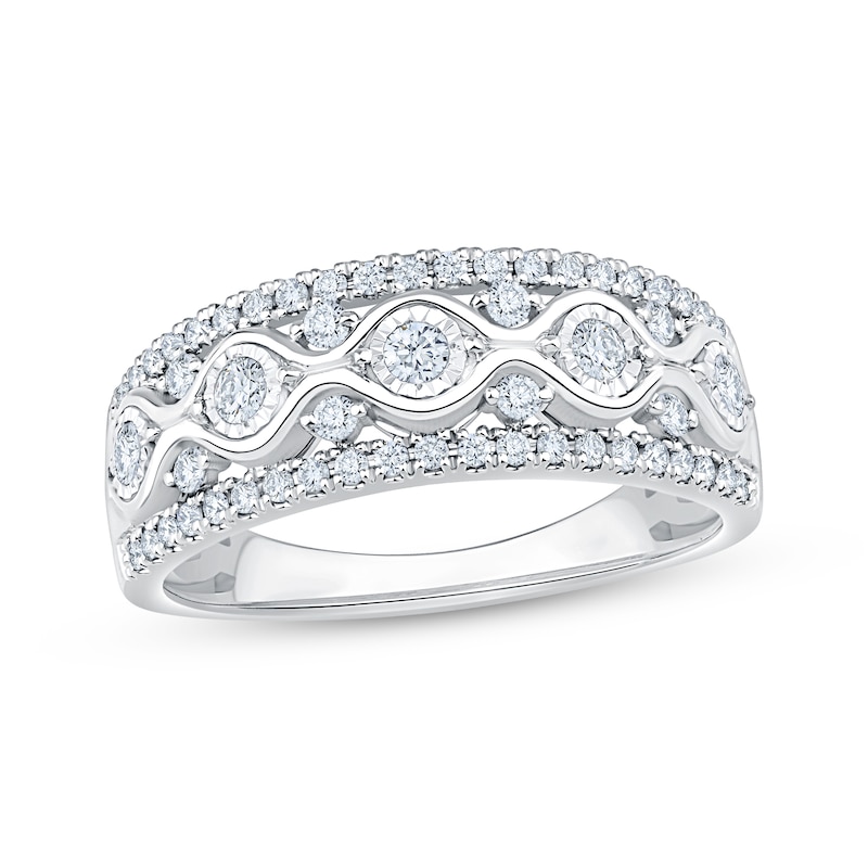 Main Image 1 of Adore Diamond Anniversary Ring 1/2 ct tw 10K White Gold
