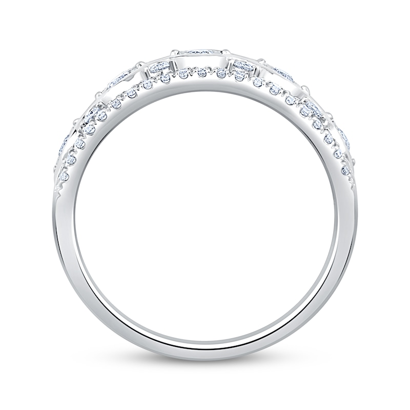 Main Image 2 of Adore Diamond Anniversary Ring 1/2 ct tw 10K White Gold