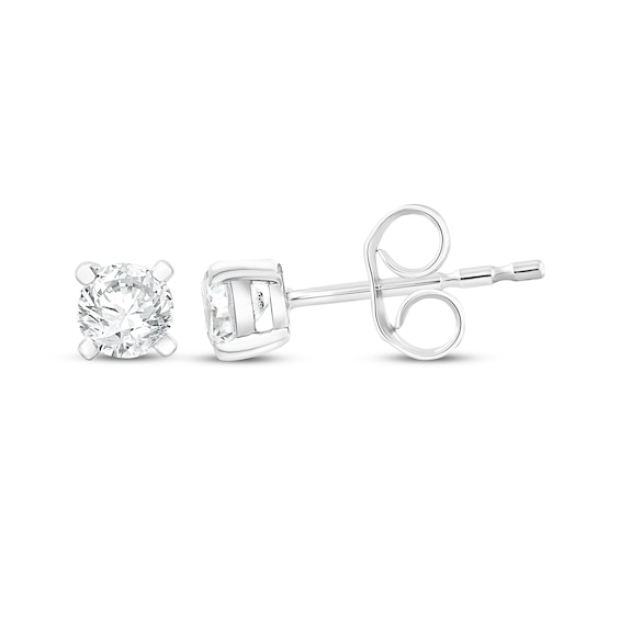 KAY Lab-Grown Diamonds Round-Cut Solitaire Stud Earrings 3/8 ct tw 10K White Gold (I/SI2)