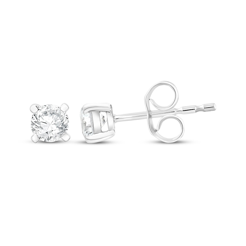 Main Image 1 of KAY Lab-Grown Diamonds Round-Cut Solitaire Stud Earrings 3/8 ct tw 10K White Gold (I/SI2)