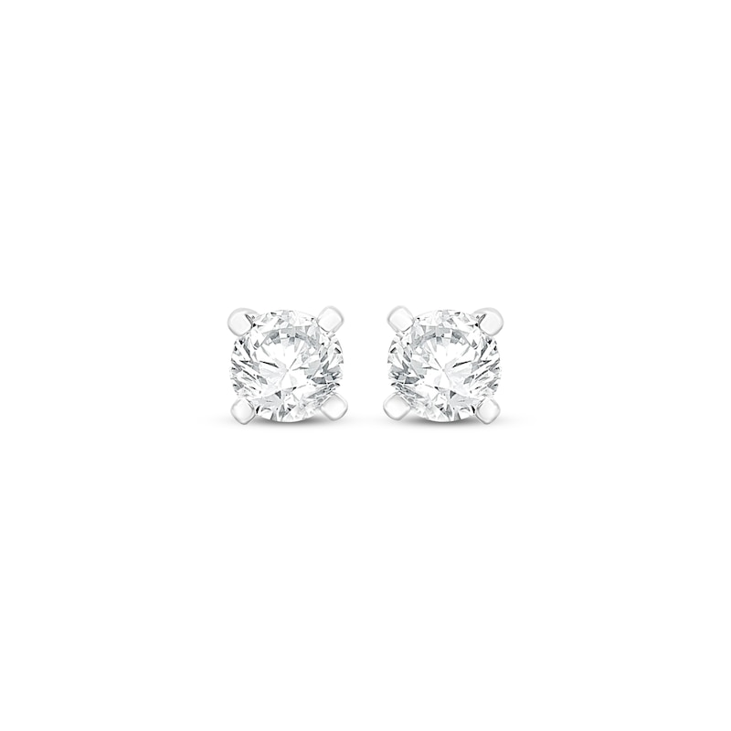 Main Image 2 of KAY Lab-Grown Diamonds Round-Cut Solitaire Stud Earrings 3/8 ct tw 10K White Gold (I/SI2)