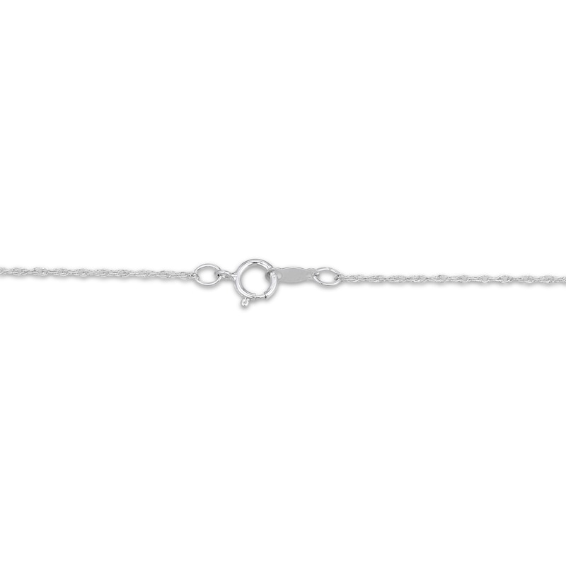 Main Image 4 of White Lab-Created Sapphire Infinity Necklace Sterling Silver 18"