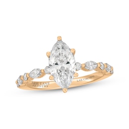 Neil Lane Artistry Certified Lab-Grown Diamond Marquise-Cut Hidden Halo Engagement Ring 2 ct tw 14K Yellow Gold
