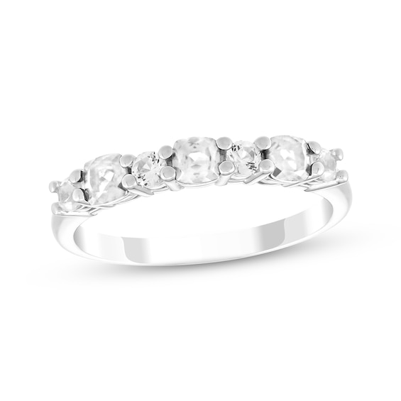 Cushion & Round-Cut White Lab-Created Sapphire Stackable Ring Sterling Silver