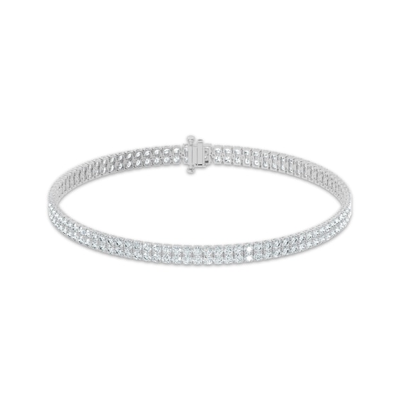 KAY Lab-Grown Diamonds Double-Row Tennis Bracelet 15 ct tw 14K White Gold 7"