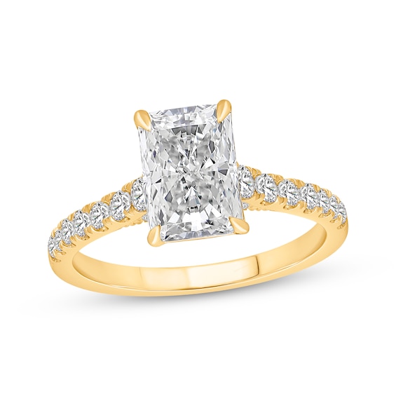Adore Lab-Grown Diamonds Certified Radiant-Cut Engagement Ring 2-1/2 ct tw 14K Yellow Gold