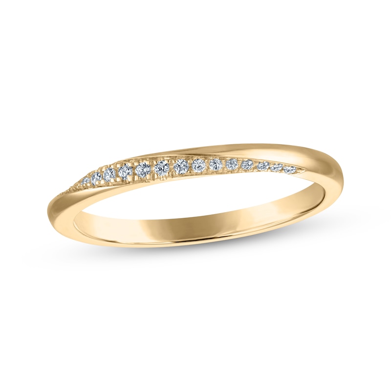 Main Image 1 of Adore Diamond Diagonal Wedding Band 1/10 ct tw 10K Yellow Gold