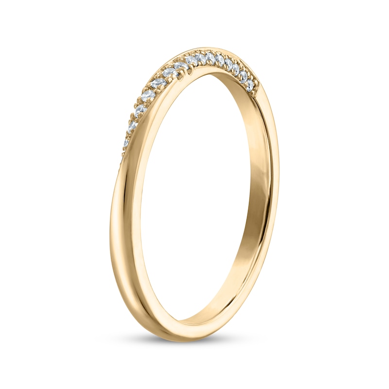 Main Image 2 of Adore Diamond Diagonal Wedding Band 1/10 ct tw 10K Yellow Gold