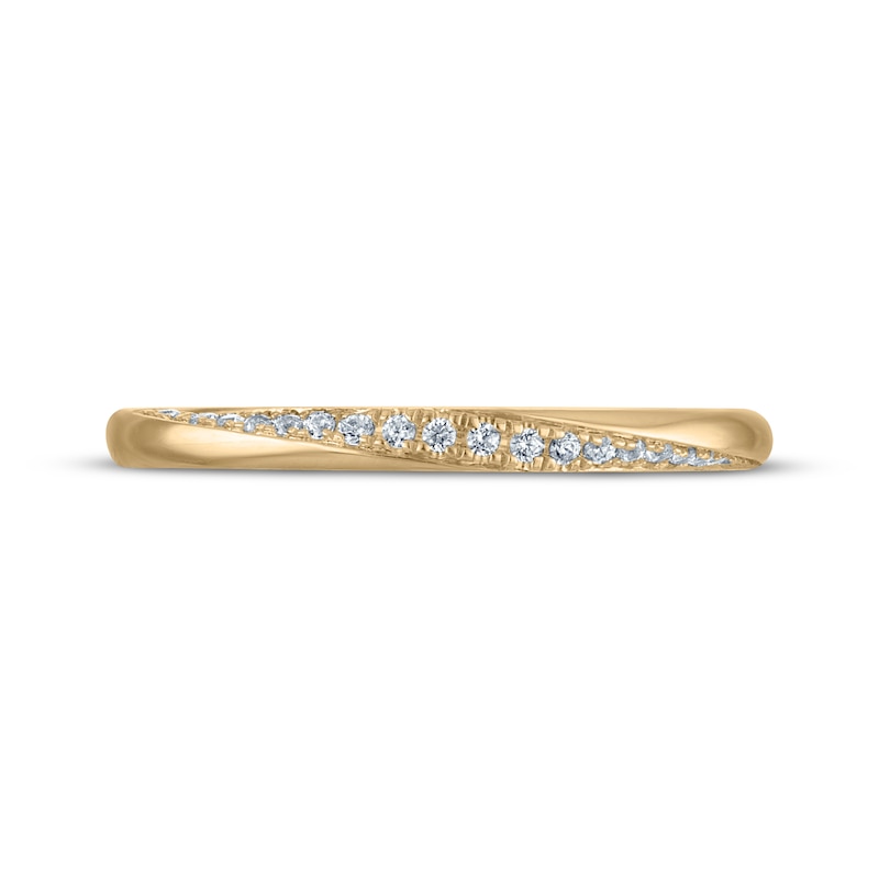 Main Image 3 of Adore Diamond Diagonal Wedding Band 1/10 ct tw 10K Yellow Gold