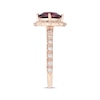 Thumbnail Image 1 of Neil Lane Cushion-cut Garnet Engagement Ring 1/2 ct tw Diamonds 14K Rose Gold