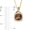 Thumbnail Image 2 of Le Vian Chocolate Twist Quartz Necklace 1/5 ct tw Diamonds 14K Honey Gold 19"