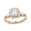 Thumbnail Image 1 of Adore Emerald-Cut Diamond Double Frame Engagement Ring 1 ct tw 14K Two-Tone Gold