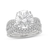 Thumbnail Image 1 of THE LEO Legacy Lab-Grown Diamond Round-Cut Twist Shank Bridal Set 3-7/8 ct tw 14K White Gold