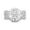 Thumbnail Image 3 of THE LEO Legacy Lab-Grown Diamond Round-Cut Twist Shank Bridal Set 3-7/8 ct tw 14K White Gold