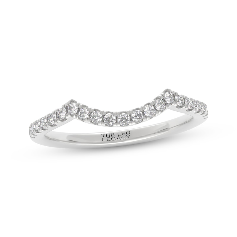 Main Image 7 of THE LEO Legacy Lab-Grown Diamond Contour Wedding Band 1/4 ct tw 14K White Gold