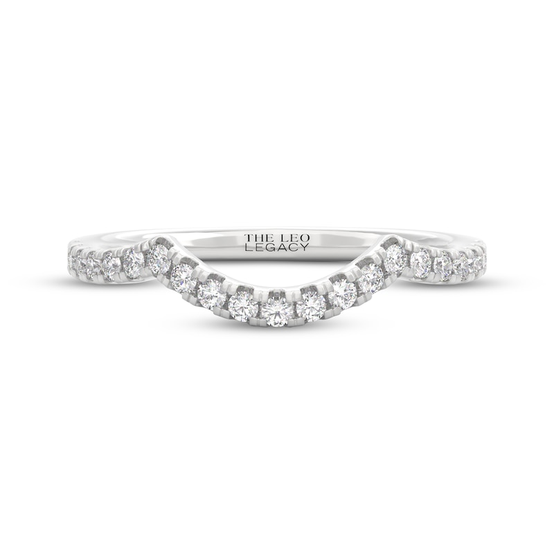 Main Image 9 of THE LEO Legacy Lab-Grown Diamond Contour Wedding Band 1/4 ct tw 14K White Gold