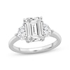 Thumbnail Image 1 of Memories Moments Magic Lab-Grown Diamonds Emerald-Cut Three-Stone Engagement Ring 3-7/8 ct tw 14K White Gold