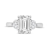 Thumbnail Image 3 of Memories Moments Magic Lab-Grown Diamonds Emerald-Cut Three-Stone Engagement Ring 3-7/8 ct tw 14K White Gold